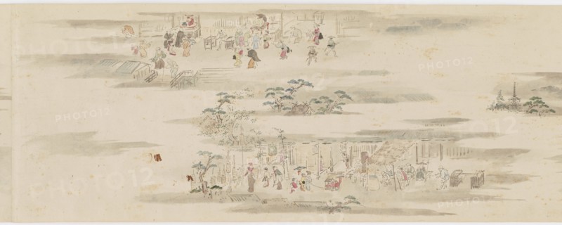Pastimes and occupations of the twelve months, Edo period, late 17th-early 18th century. Creator: Hanabusa Itcho.