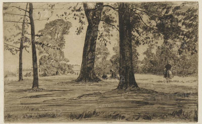 Greenwich Park, 1859. Creator: James Abbott McNeill Whistler.