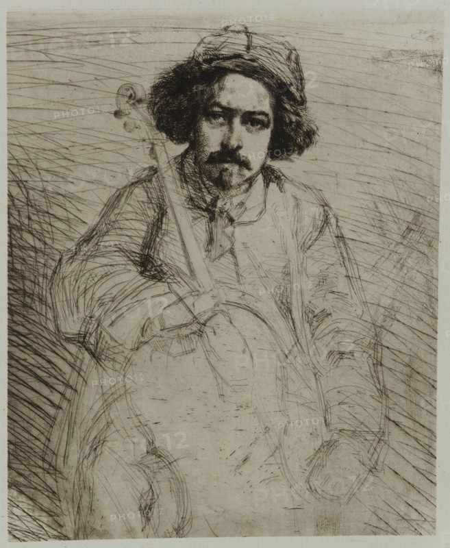 J. Becquet, Sculptor, 1859. Creator: James Abbott McNeill Whistler.