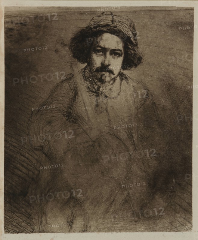 J. Becquet, Sculptor, 1859. Creator: James Abbott McNeill Whistler.