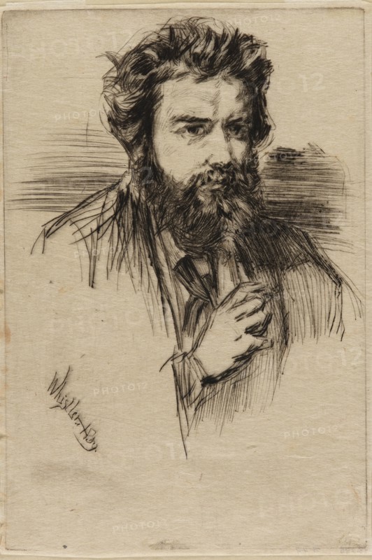 Z. Astruc, Editor of 'L' Artiste', 1859. Creator: James Abbott McNeill Whistler.