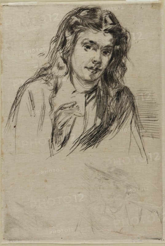 Fumette's Bent Head, 1859. Creator: James Abbott McNeill Whistler.