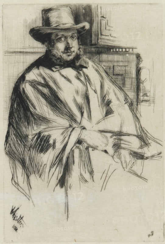 Potrait of a man, 1860. Creator: James Abbott McNeill Whistler.