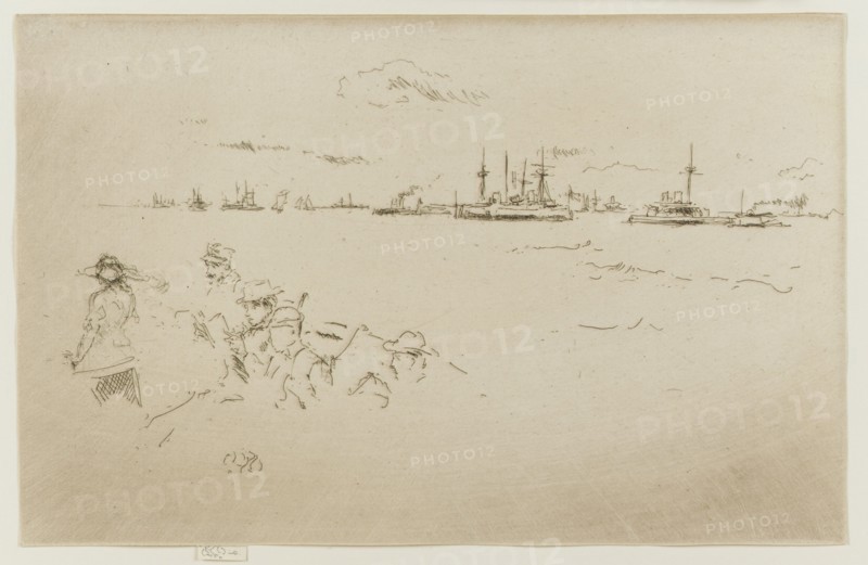 The Fleet: Monitors, 1887. Creator: James Abbott McNeill Whistler.