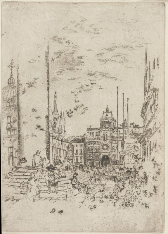 The Piazzetta, 1879-1880. Creator: James Abbott McNeill Whistler.