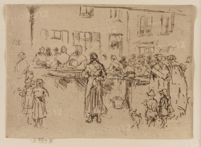 Fish Women, Ostend, 1887. Creator: James Abbott McNeill Whistler.