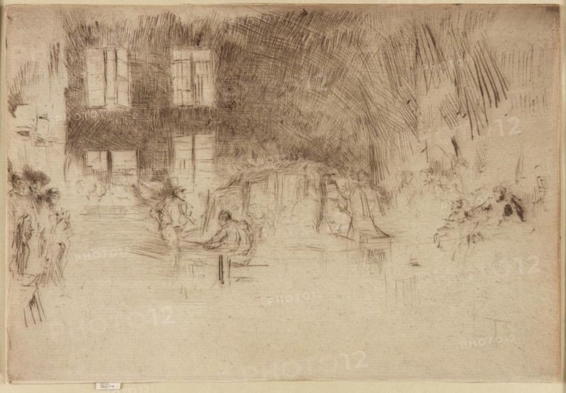 Murano-Glass Furnace, 1879-1880. Creator: James Abbott McNeill Whistler.