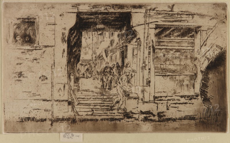 The Fish Shop, Venice, 1879-1880. Creator: James Abbott McNeill Whistler.