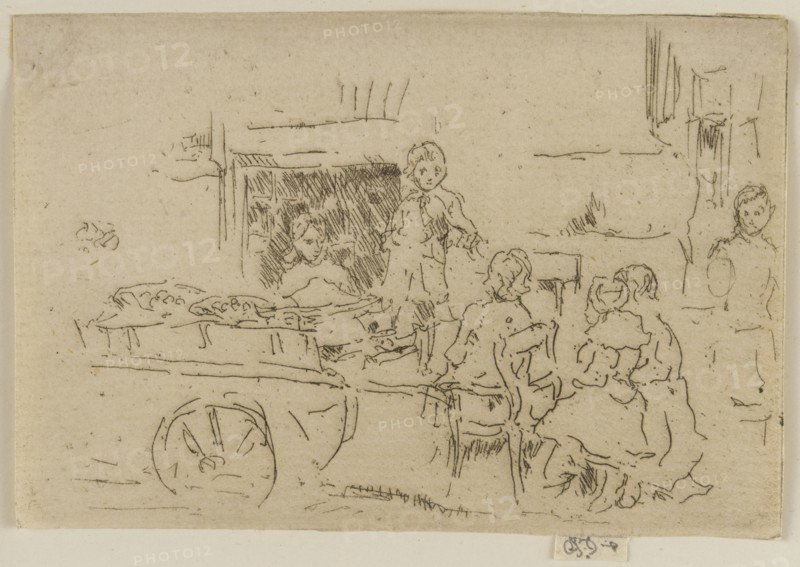 Children's Fruit Barrow, 1887. Creator: James Abbott McNeill Whistler.
