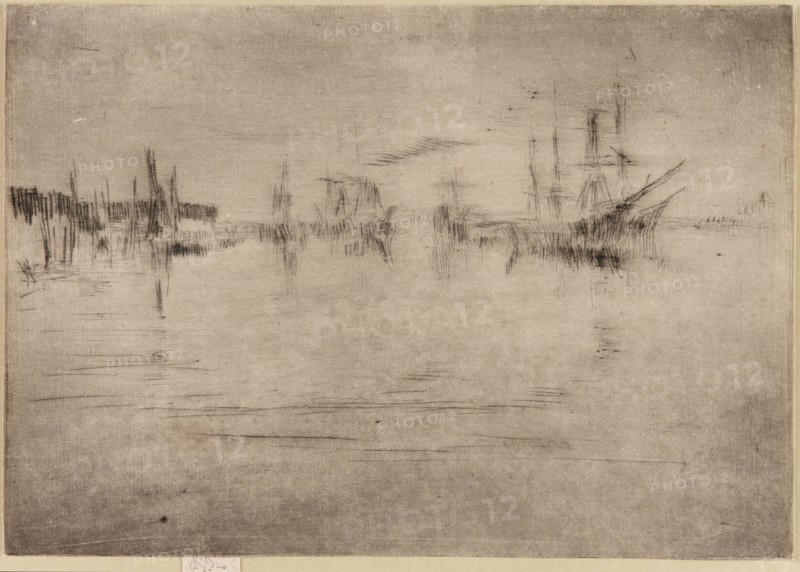 Nocturne Shipping, 1879-1880. Creator: James Abbott McNeill Whistler.