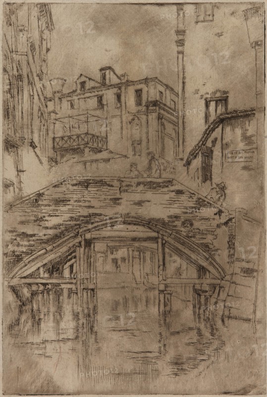 Ponte del Piovan, 1879-1880. Creator: James Abbott McNeill Whistler.
