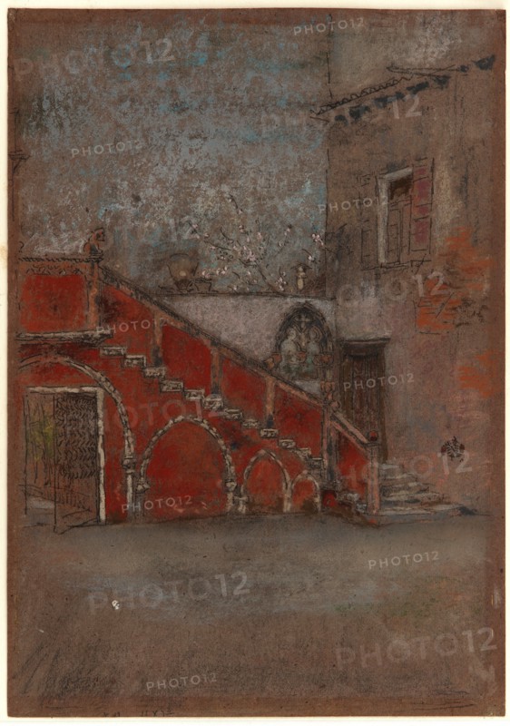 The Staircase: Note in Red, 1880. Creator: James Abbott McNeill Whistler.