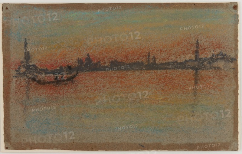 Venice: Sunset on Harbour, 1880. Creator: James Abbott McNeill Whistler.