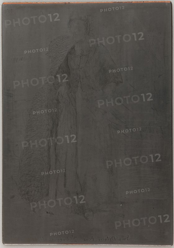 La Mere Gerard. One of the Twelve Etchings from Nature, 1857-1858. Creator: James Abbott McNeill Whistler.