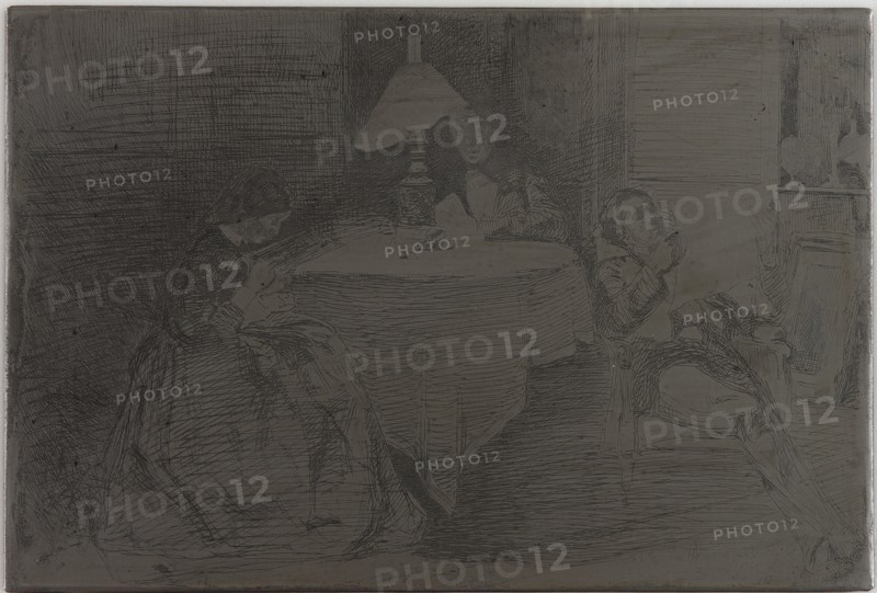 The Music Room, 1858. Creator: James Abbott McNeill Whistler.