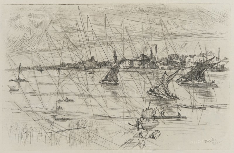 Battersea Reach, 1863. Creator: James Abbott McNeill Whistler.