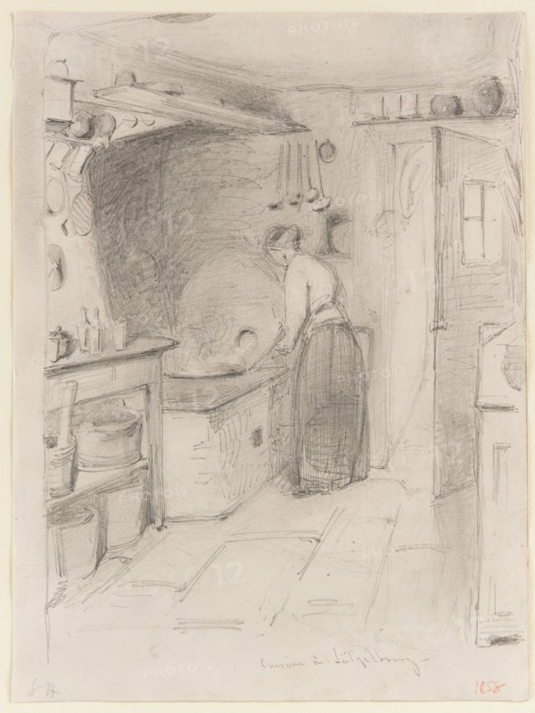 Cuisine a Lutzelbourg, 1858. Creator: James Abbott McNeill Whistler.