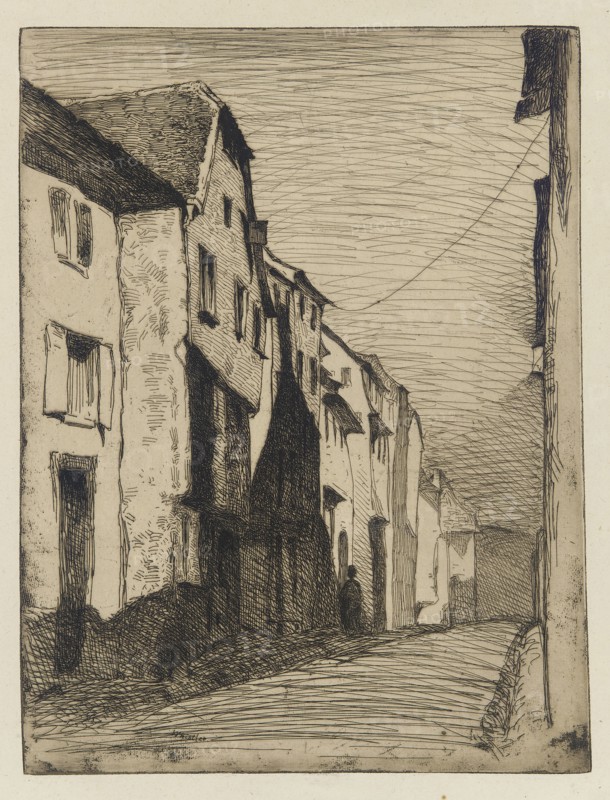 Street at Saverne, 1858. Creator: James Abbott McNeill Whistler.