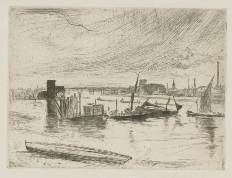 Battersea Dawn (Cadogan Pier), 1863. Creator: James Abbott McNeill Whistler.