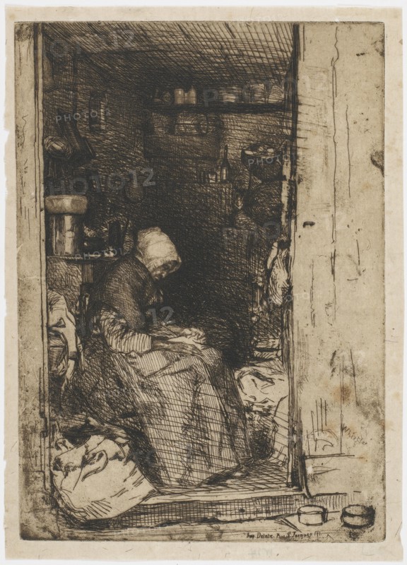 La Vieille aux Loques, 1858. Creator: James Abbott McNeill Whistler.