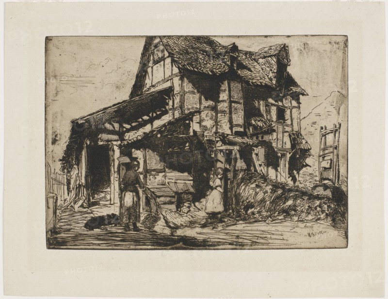 The Unsafe Tenement. One of the Twelve Etchings from Nature. (The French Set), 1858. Creator: James Abbott McNeill Whistler.