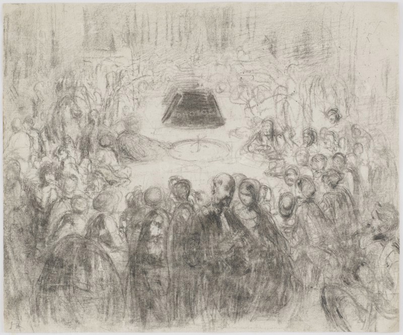 Gambling Salon at Baden-Baden, 1858. Creator: James Abbott McNeill Whistler.