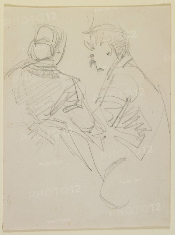 Two figures, 1858. Creator: James Abbott McNeill Whistler.