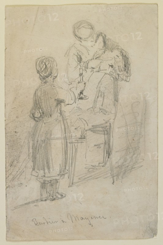 Barbier à Mayence, 1858. Creator: James Abbott McNeill Whistler.