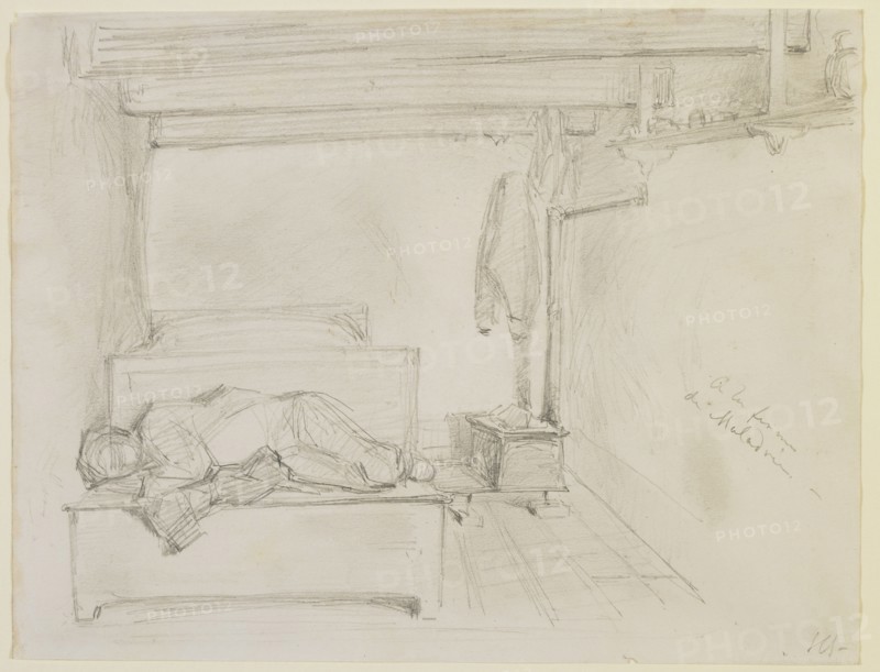A la Ferme de Maladrie, 1858. Creator: James Abbott McNeill Whistler.