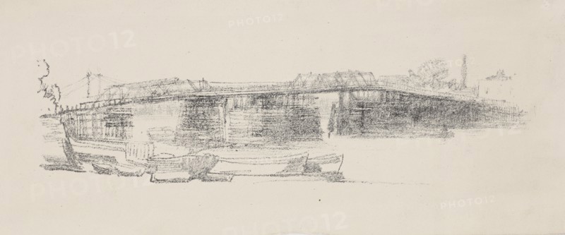 Old Battersea Bridge, No. 2, 1878-1879. Creator: James Abbott McNeill Whistler.