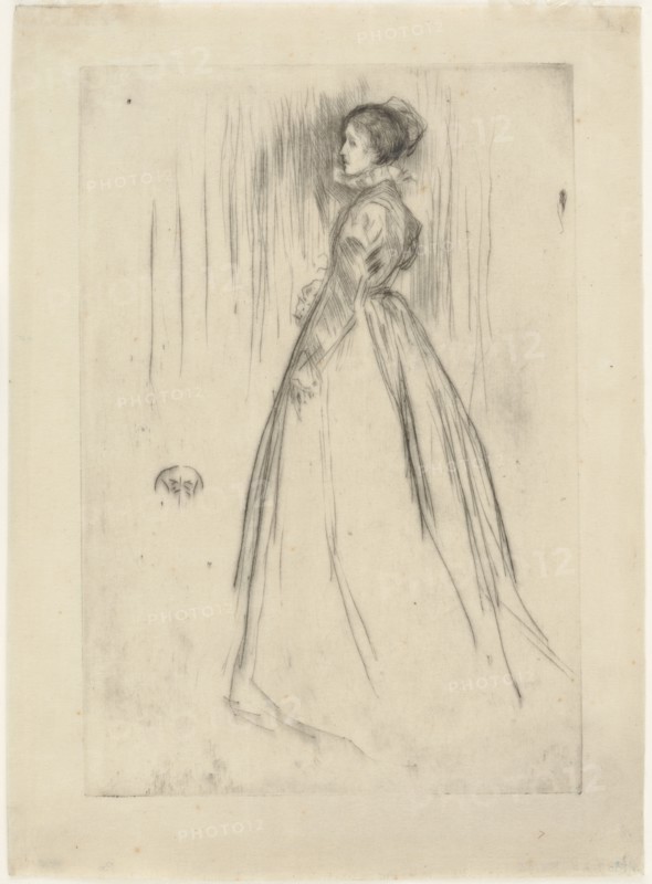 The Velvet Dress (Mrs. Leyland), 1873. Creator: James Abbott McNeill Whistler.