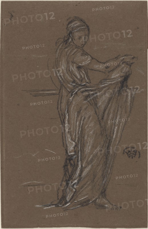 Draped Female Figure, 1870-1873. Creator: James Abbott McNeill Whistler.