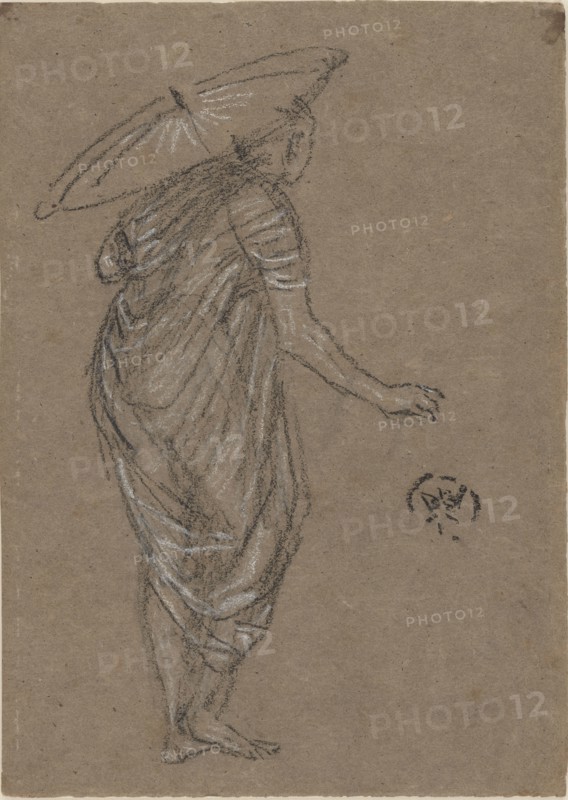 Woman with Parasol, 1870-1873. Creator: James Abbott McNeill Whistler.