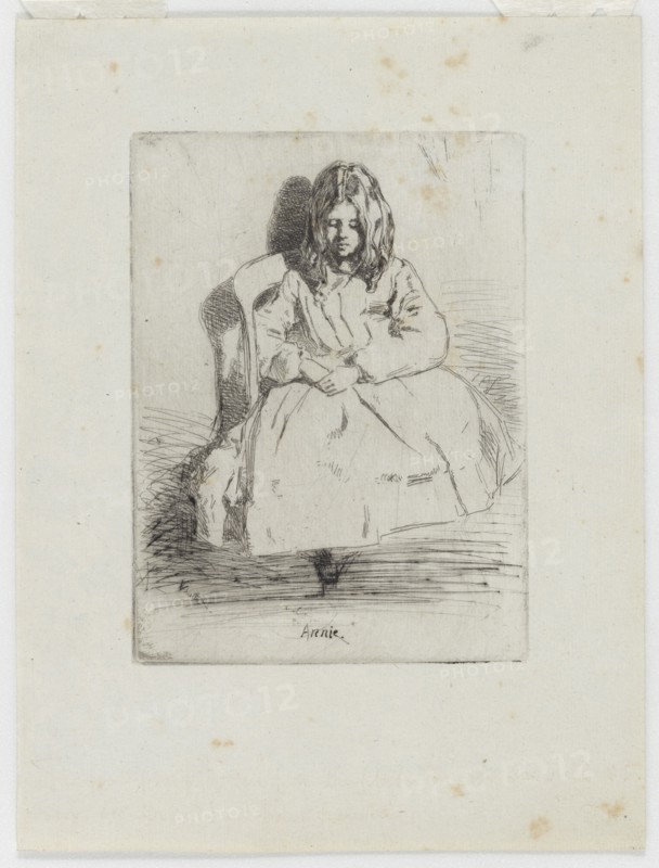 Annie, Seated, 1858. Creator: James Abbott McNeill Whistler.