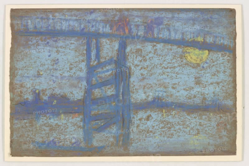 Nocturne: Battersea Bridge, 1872-1873. Creator: James Abbott McNeill Whistler.