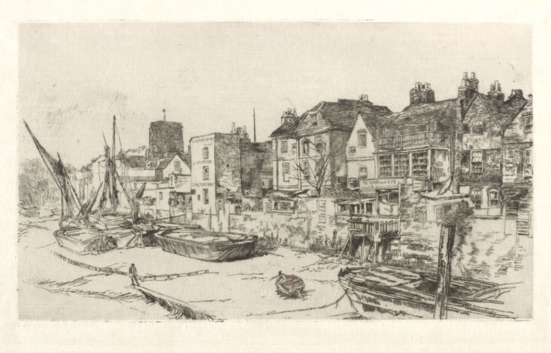 The 'Adam and Eve', Old Chelsea, 1879. Creator: James Abbott McNeill Whistler.