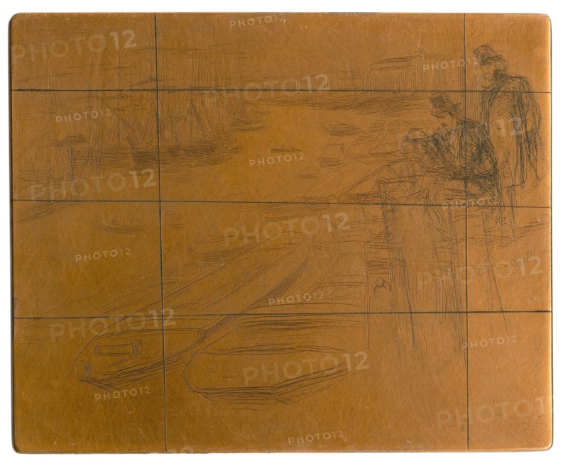 Etching plate: The Little Pool, 1861. Creator: James Abbott McNeill Whistler.