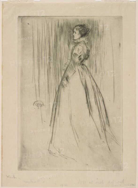The Velvet Dress (Mrs. Leyland), 1873. Creator: James Abbott McNeill Whistler.