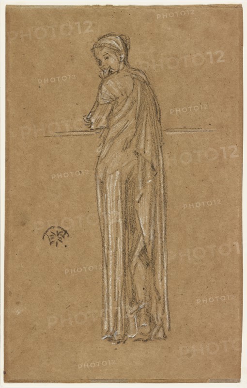 Draped Figure Standing, 1870-1873. Creator: James Abbott McNeill Whistler.
