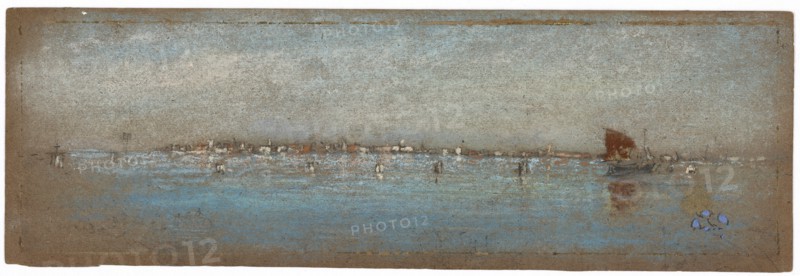 Blue and Silver - The Islands, Venice, 1879-1880. Creator: James Abbott McNeill Whistler.