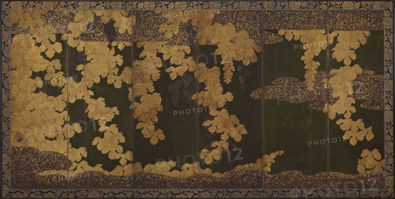 Grape vines, Momoyama period, 1568-1615. Creator: Kano Eitoku.