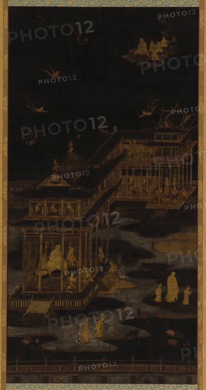 Paradise of Amida Buddha (Amitabha), Heian period, 794-1185. Creator: Kasuga Kaishi.