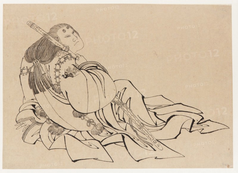 A Courtier, late 18th-early 19th century. Creator: Hokusai.