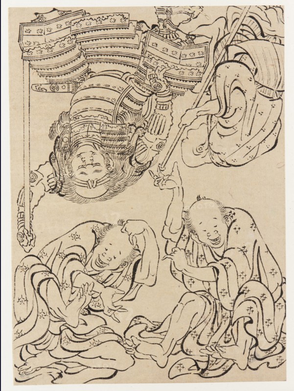 Miscellaneous figures, late 18th-early 19th century. Creator: Hokusai.
