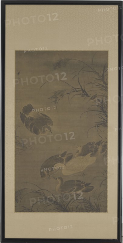Swimming Geese, Ming dynasty, 15th century. Creator: Lin Liang.