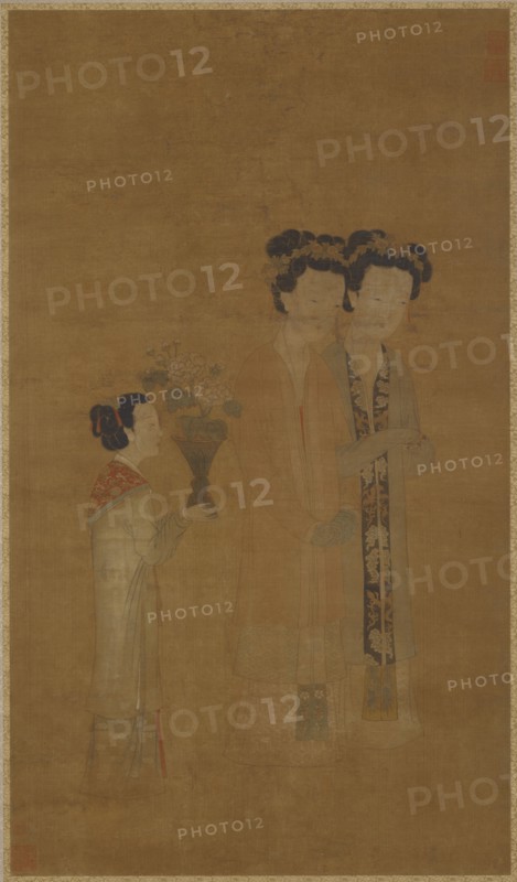 Court ladies and attendant, Ming dynasty, 16th century. Creator: School of Tang Yin.