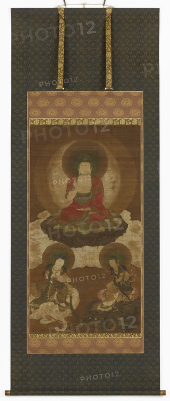 Buddhist triad: Sakyamuni, Manjusri and Samantabhadra, Edo period, mid 17th-early 18th century. Creator: Sumiyoshi Gukei.