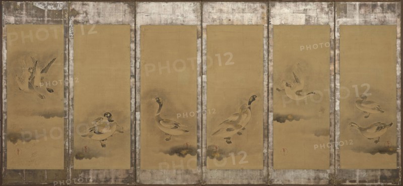 Wild geese, Momoyama or Edo period, 1568-1640. Creator: Sôtatsu.