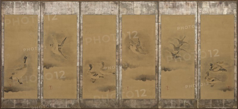 Wild geese, Momoyama or Edo period, 1568-1615. Creator: Sôtatsu.