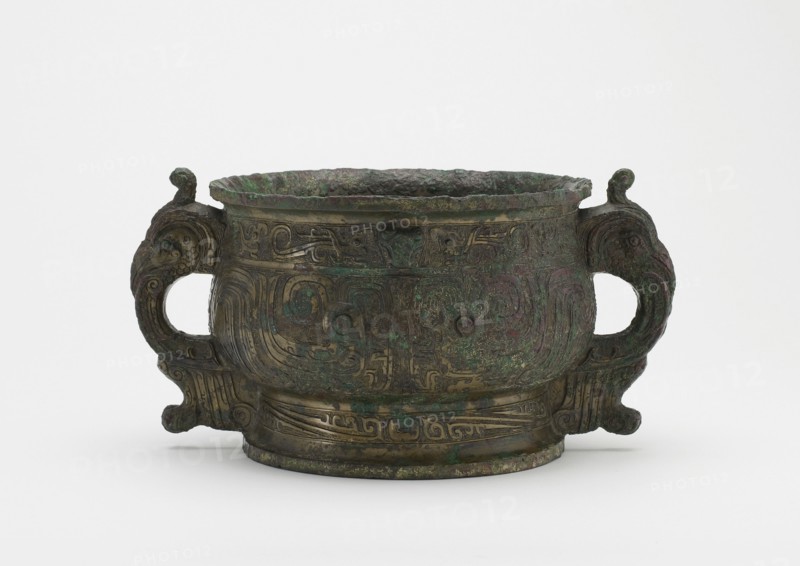 Grain server (gui) with foot rim broken and repaired, Early Western Zhou dynasty, 10th cent BCE. Creator: Unknown.